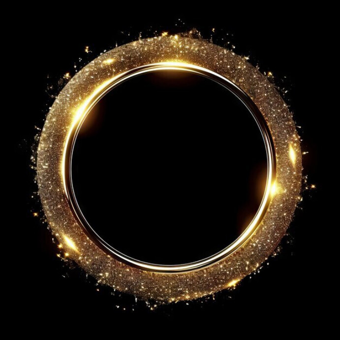 Dark abstract circle frame Instagram Post template