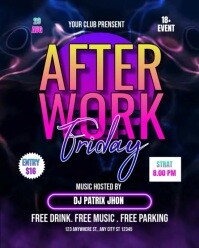 Dark after work friday video Instagram Portrait template