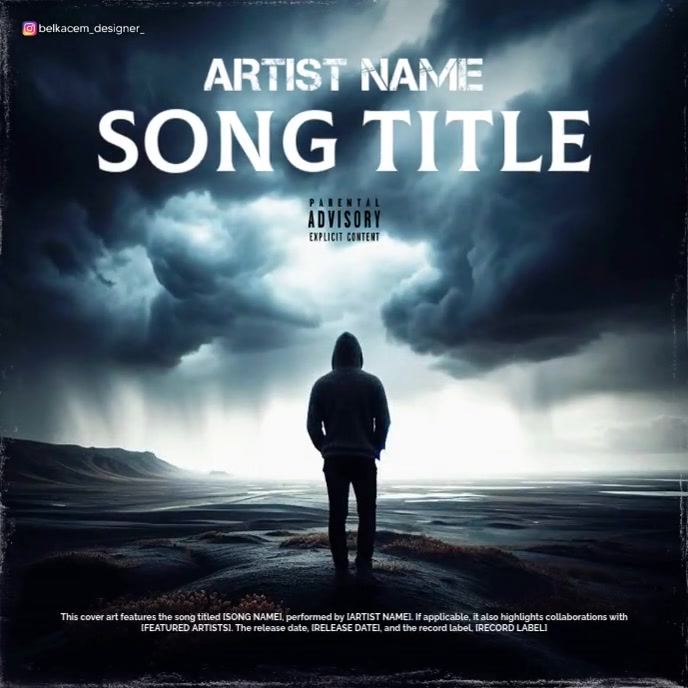 Sad Cd Plantilla de Dark Alone Sad Album Cover | PosterMyWall