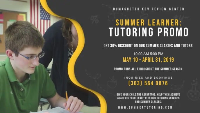 Шаблон Summer Tutoring Promotion | PosterMyWall