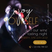 dark background wine tasting advertisement Instagram-opslag template