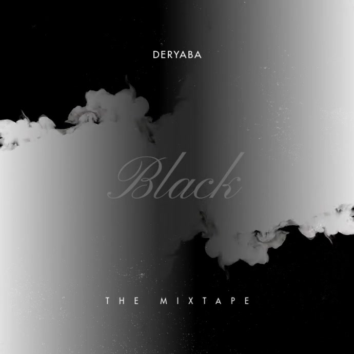 Dark Black Mixtape Video Album Cover Music Square (1:1) template