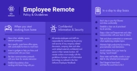 Dark Blue Employee Remote Work Guidelines ภาพที่แชร์บน Facebook template