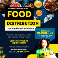 Dark Blue Professional Food Distribution  Instagram Post template
