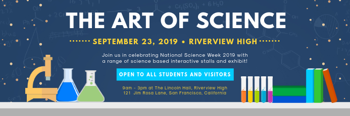 dark blue science fair banner template postermywall science fair banner