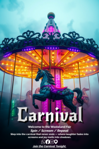 Dark Carnival – Gothic Fairground Poster Template Plakat