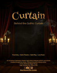 Dark Gothic Theatre Halloween Flyer Template