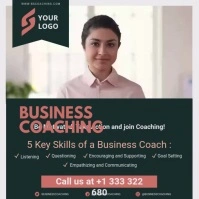Dark green business coaching online course ad Pos Instagram template
