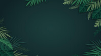 Dark green floral background Digitale display (16:9) template