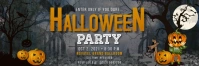 Dark grey Halloween Twitter header template