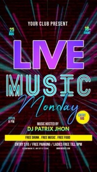 Dark live music monday video Instagram-reel template