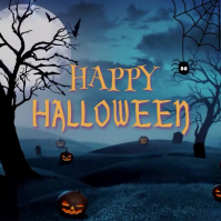 Dark Maximalist Happy Halloween Instagram Post template