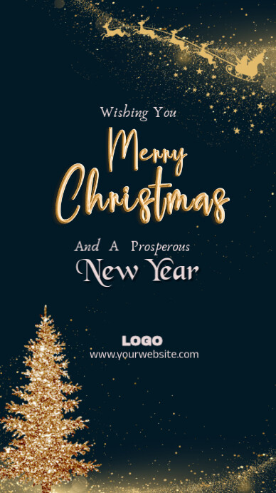 Copy of DArk Maximalist Merry Christmas & Happy New Year Template ...