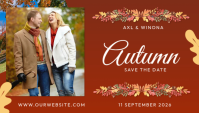 Red Autumn Save the Date Header ng Blog Template