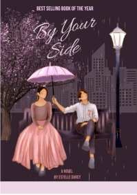 DARK PURPLE  COUPLE ROMANCE BOOK COVER A4 template