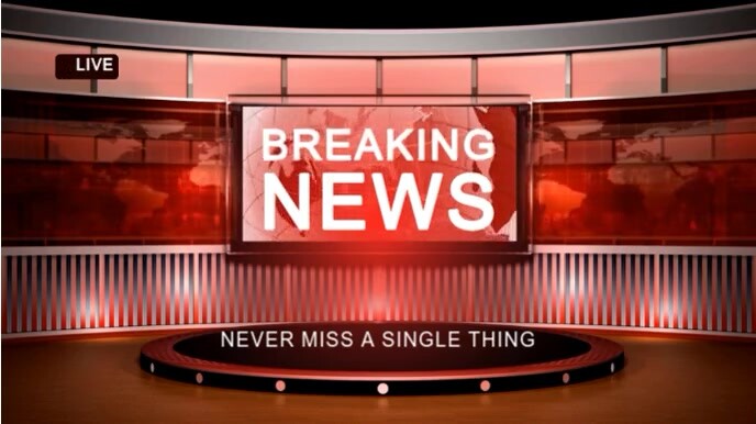 Dark Red and White Simple Animated Breaking News Intro Video Digital Display (16:9) template