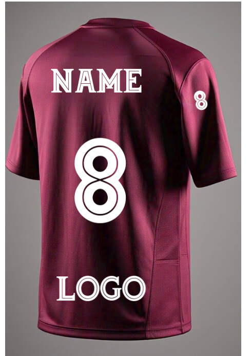 Dark Red Modern & Minimal Simple Jersey Design  A4 template
