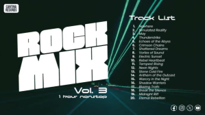Dark Rock Mix Tape Playlist Youtube album cov Præsentation (16:9) template