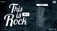 Dark Rock Music Album Cover Track List for Yo Presentation (16:9) template