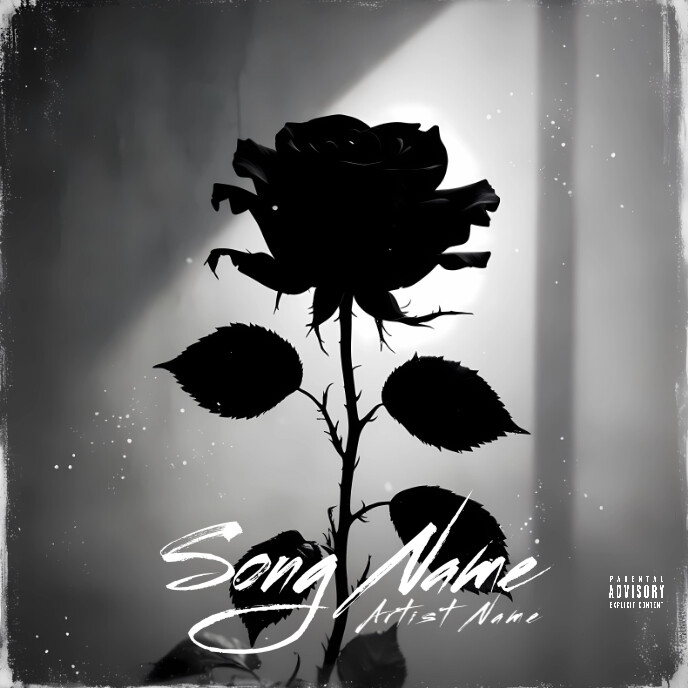 Dark rose mixtape cover Template | PosterMyWall