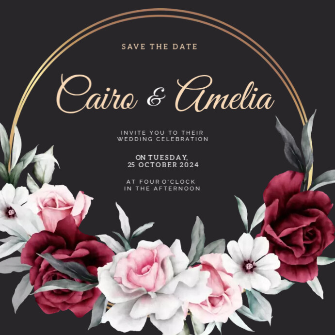 Copy of Dark Rose Square Ads | PosterMyWall