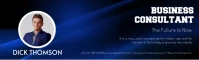Dark Simple Future LinkedIn Banner Template