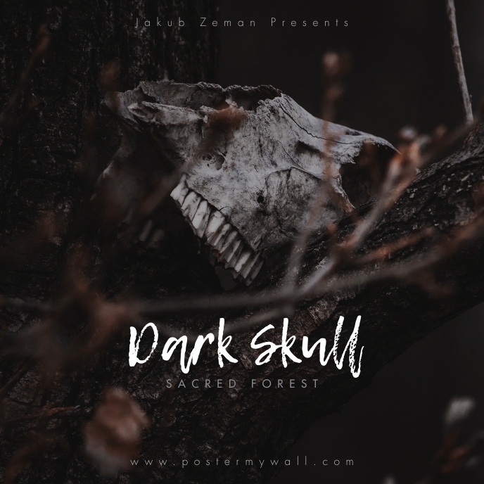 Copy of Dark Skull Forest Bones Pagan Music Cover CD | PosterMyWall