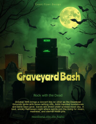 Hijau Halloween Concert Flyer Template