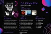 Dark Theme DJ Press Kit Poster Template Affiche