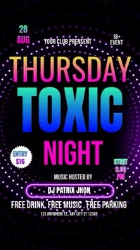 Dark Thursday toxic night video Instagram-Story template