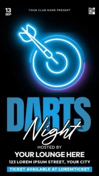 Dart Game Night Rolka Instagram template