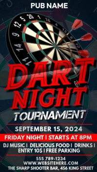 Dart Night Instagram-verhaal template