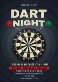 Dart Night Flyer Template A4