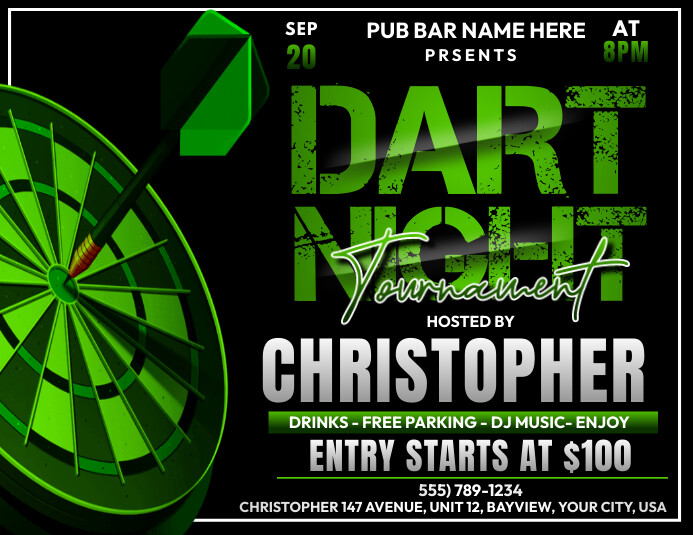 Dart Night Tournament Iflaya (Incwadi ye-US) template