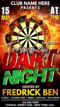 Dart Night Tournament WhatsApp Status template