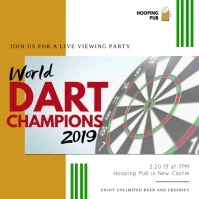 Dart Tournament Championship Square Video Kvadrat (1:1) template
