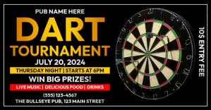 Dart Tournament ภาพที่แชร์บน Facebook template