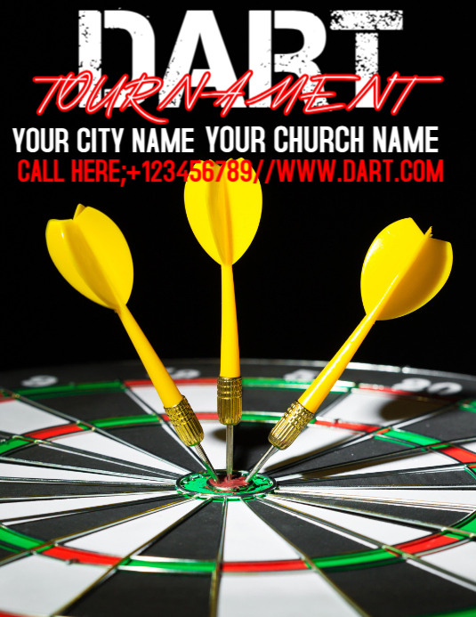 dart tournament Flyer (US Letter) template