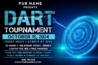 Dart tournament Poster template