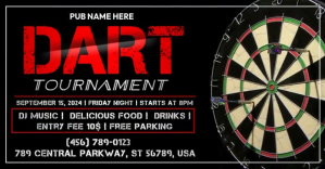 Dart Tournament Isithombe Esabiwe ku-Facebook template