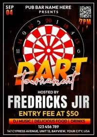 Dart Tournament A6 template
