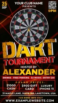 Dart Tournament Digital Display (9:16) template