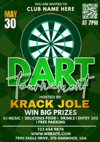 Dart Tournament A5 template