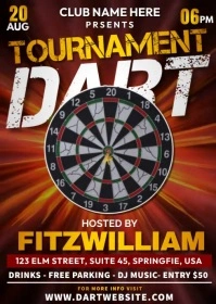 Dart Tournament A6 template