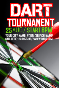 dart tournament Poster template