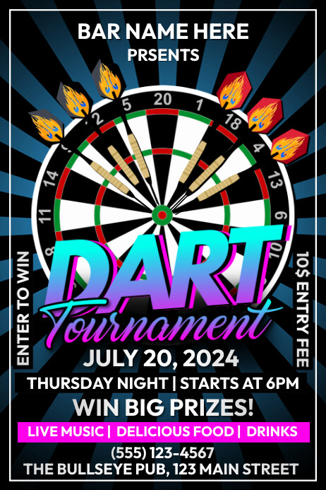 Dart Tournament Template PosterMyWall