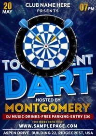 Dart Tournament A6 template