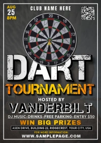 Dart Tournament A5 template