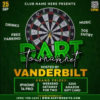 Dart Tournament Instagram Post Instagram-Beitrag template