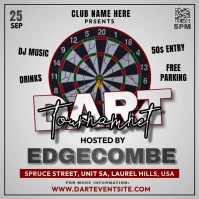 Dart Tournament Instagram Post Quadrat (1:1) template